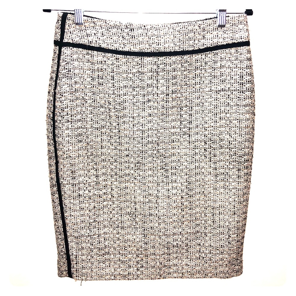 Gray / Tan / Black Tweed Pencil Skirt
